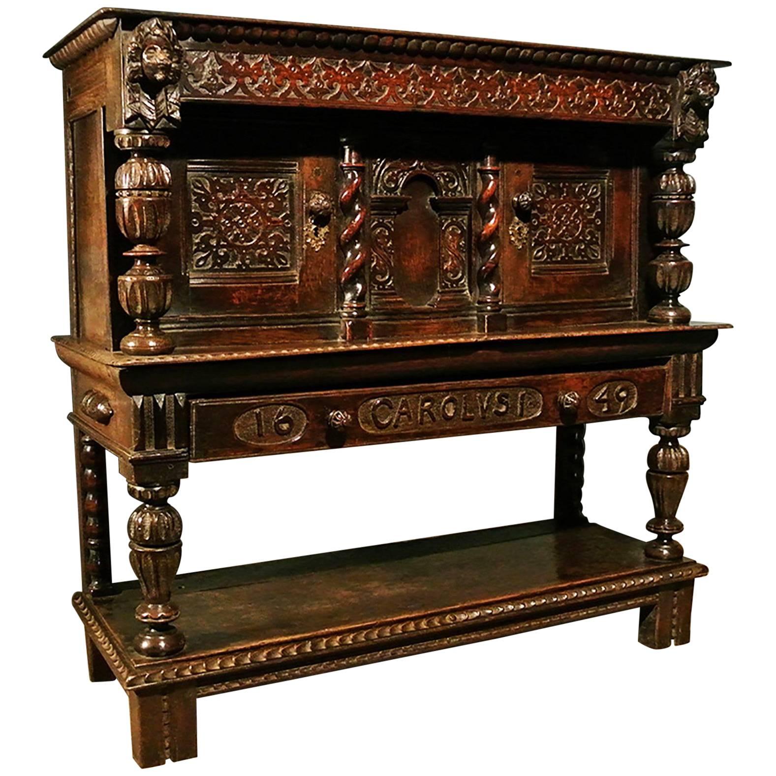 Exceptional James I Standing Oak Livery Cupboard