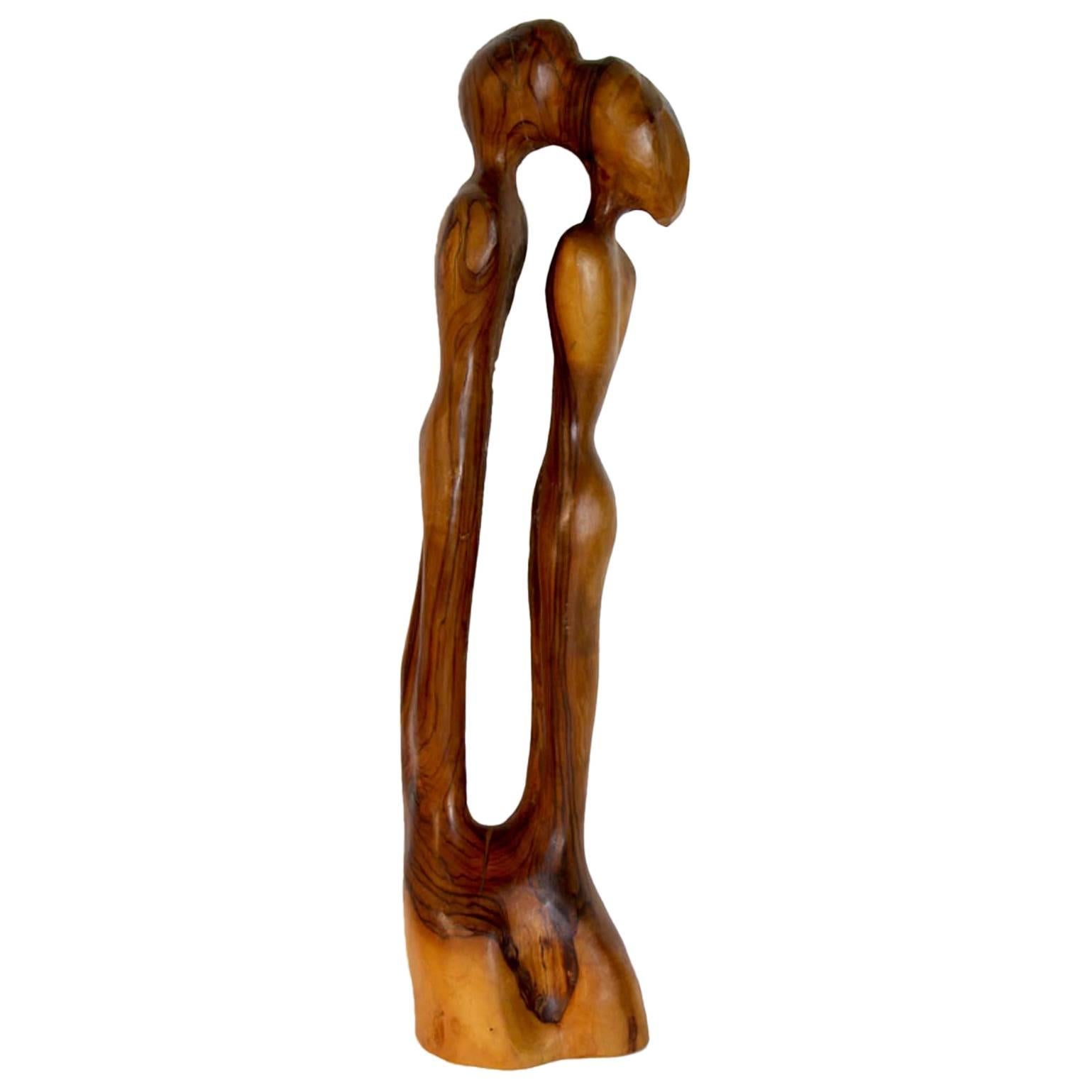 Leon Bronstein Olive Wood Sculpture For Sale