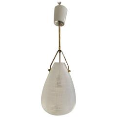 Italian Glass or Brass Pendant Chandelier 6