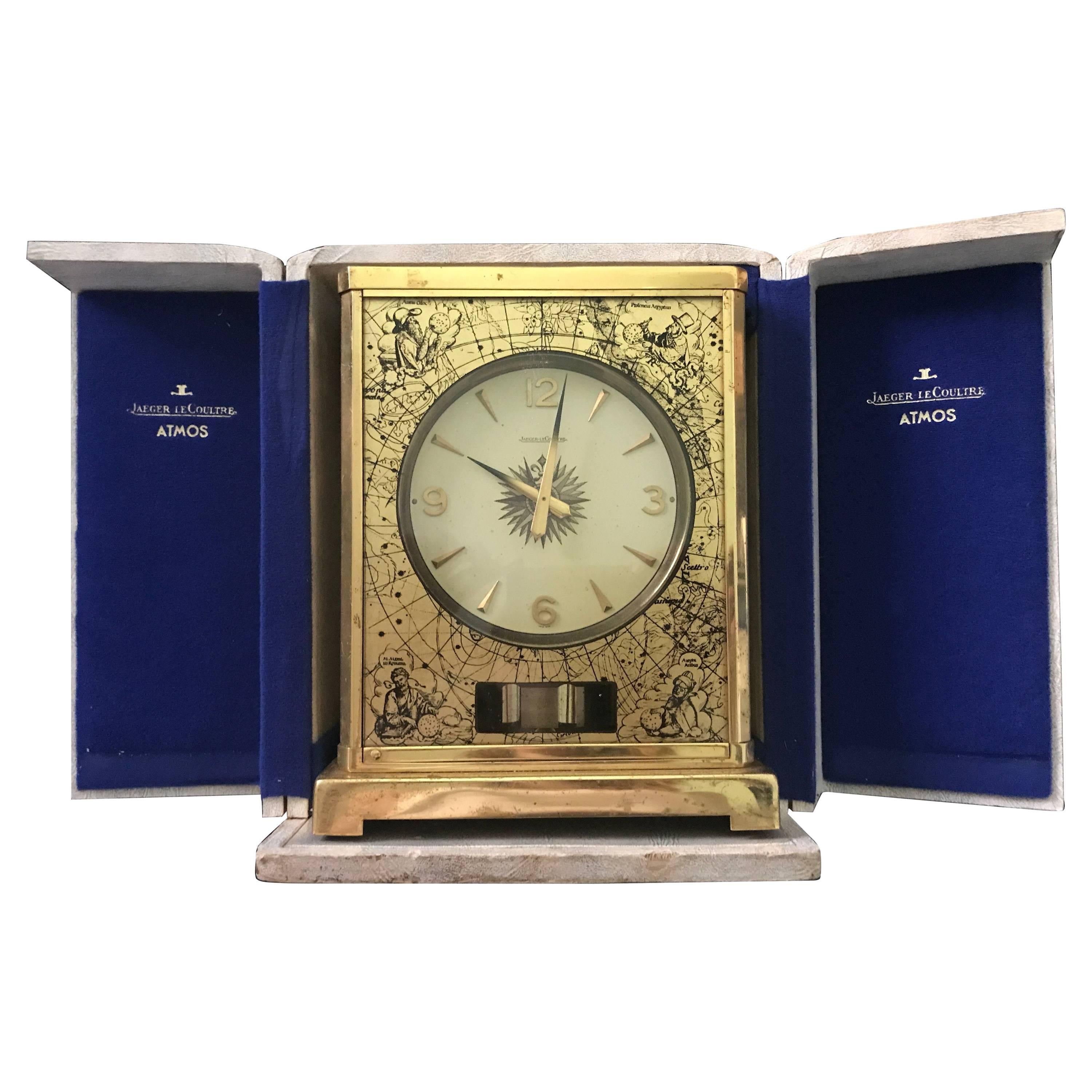 Skymap 1950s Le Coultre Classic Model Swiss Atmos Clock with Box