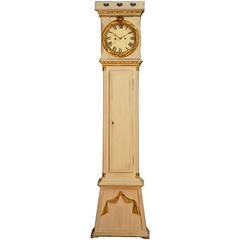 19th Century Bornholm Tall Case Clock in Gustavian Style Paint