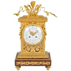 19th Century French Four Glass Mantel Clock