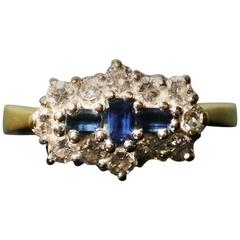 18 Carat Gold, Sapphire and Diamond Ring, Size N 7