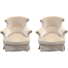 Pair of Art Deco Armchairs, Napoleon 3 Style, circa 1950