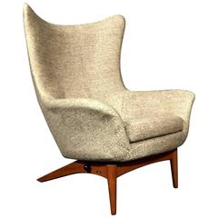 Vintage H.W. Klein Reclining Lounge Chair, Denmark, 1960s