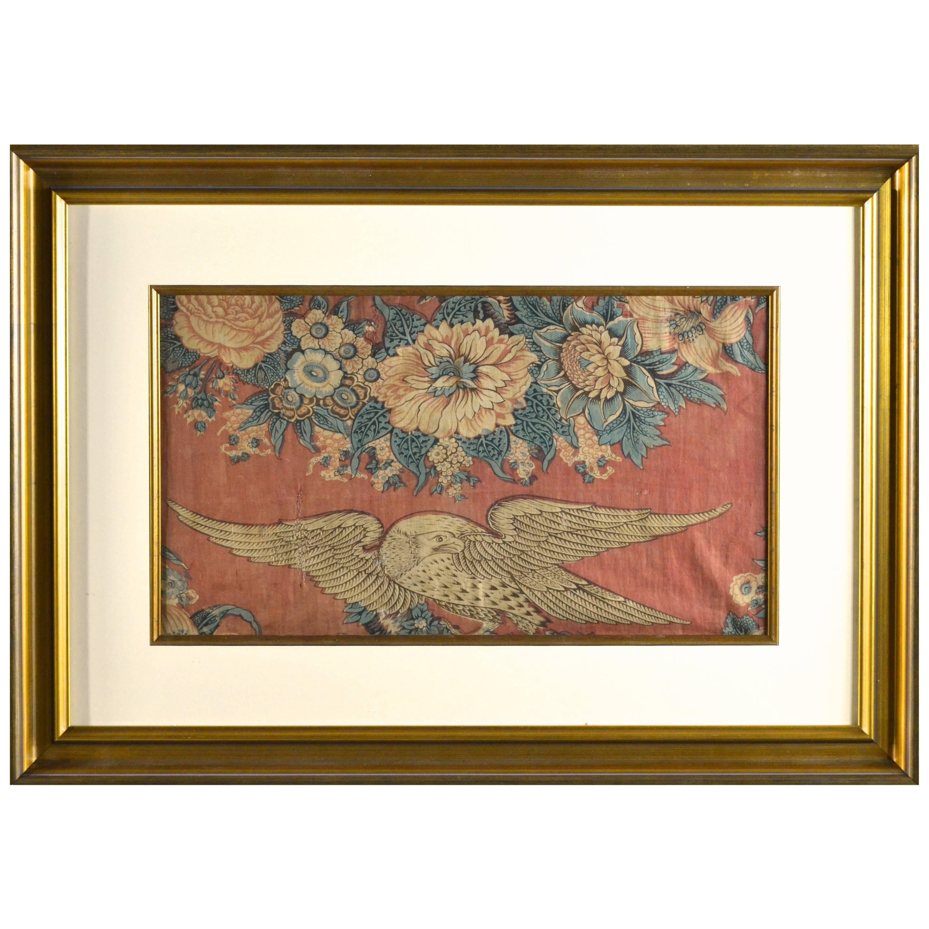 Antique Patriotic Textile of a Federal Eagle, 1820-1840 For Sale