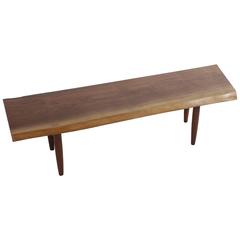 Walnut Q Bench by George Nakashima