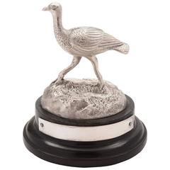 Antique Silver Plated Emu Trophy, circa 1910