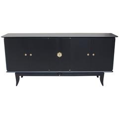 Fine French Art Deco Ebonized Sideboard / Buffet circa 1940s 12