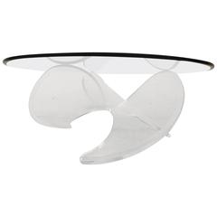 Mid-Century Modern Knut Hesterburg Style Lucite Propeller Coffee Table 4