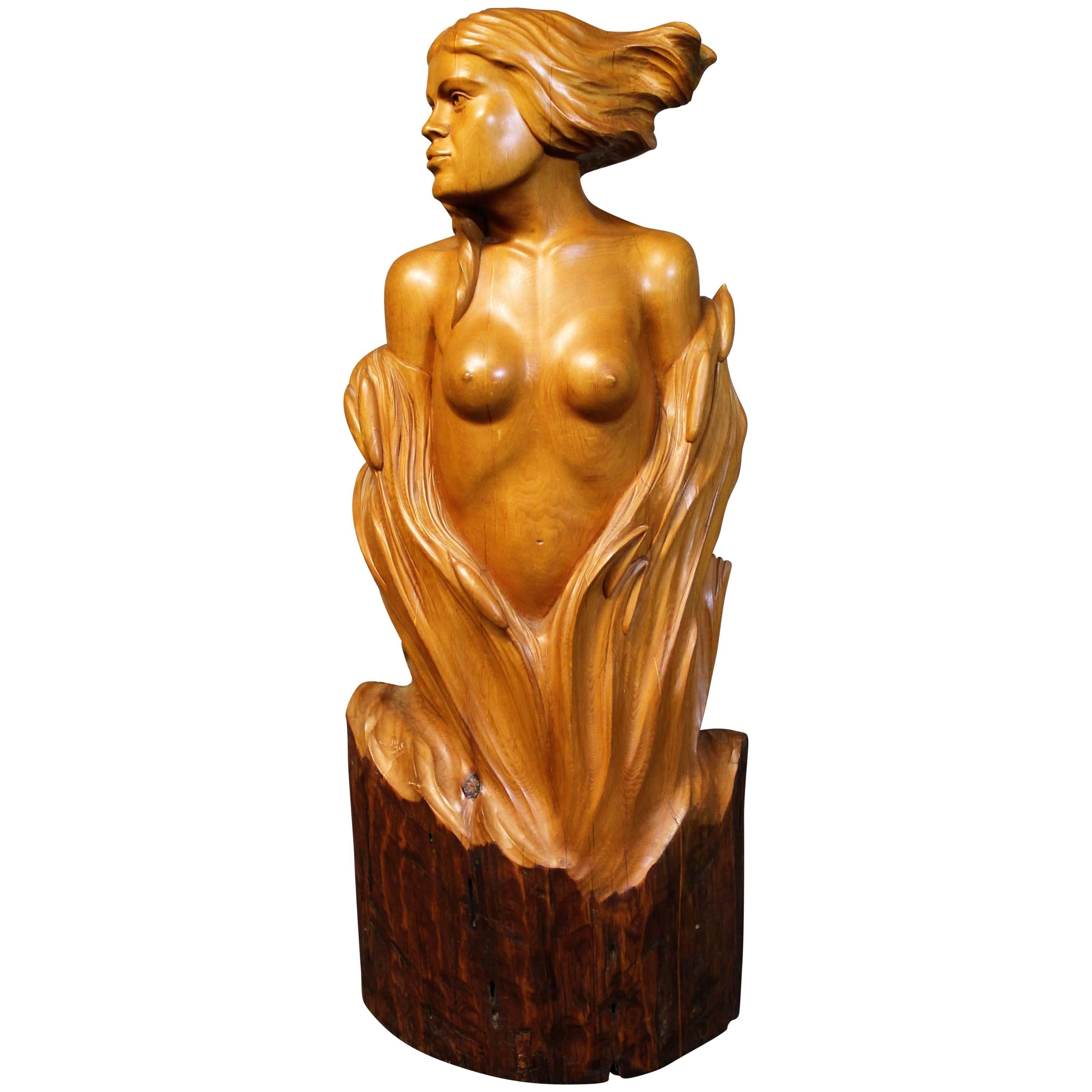 Gilles Jacques Cloutier Large Female Nude Sculpture For Sale