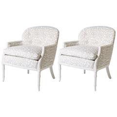 Pair of Faux Bamboo Club Chairs, circa 1960 11