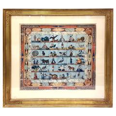 Early 1800s Italian Watercolor Game Board