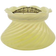 Antique Yellow Vaseline Glass Posey Vase, circa 1900