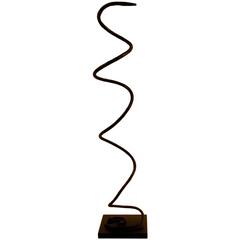 19th or Early 20th Century Tribal Copper Snake Currency Sculpture Zaire Africa 9