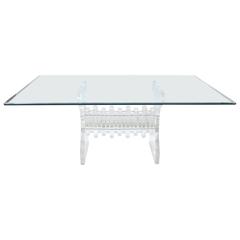 Sculptural Lucite Base Dining Table