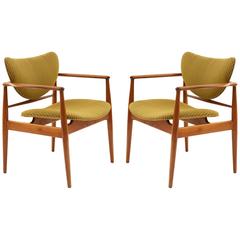 Pair of Finn Juhl 48 Armchairs