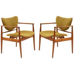 Pair of Finn Juhl 48 Armchairs