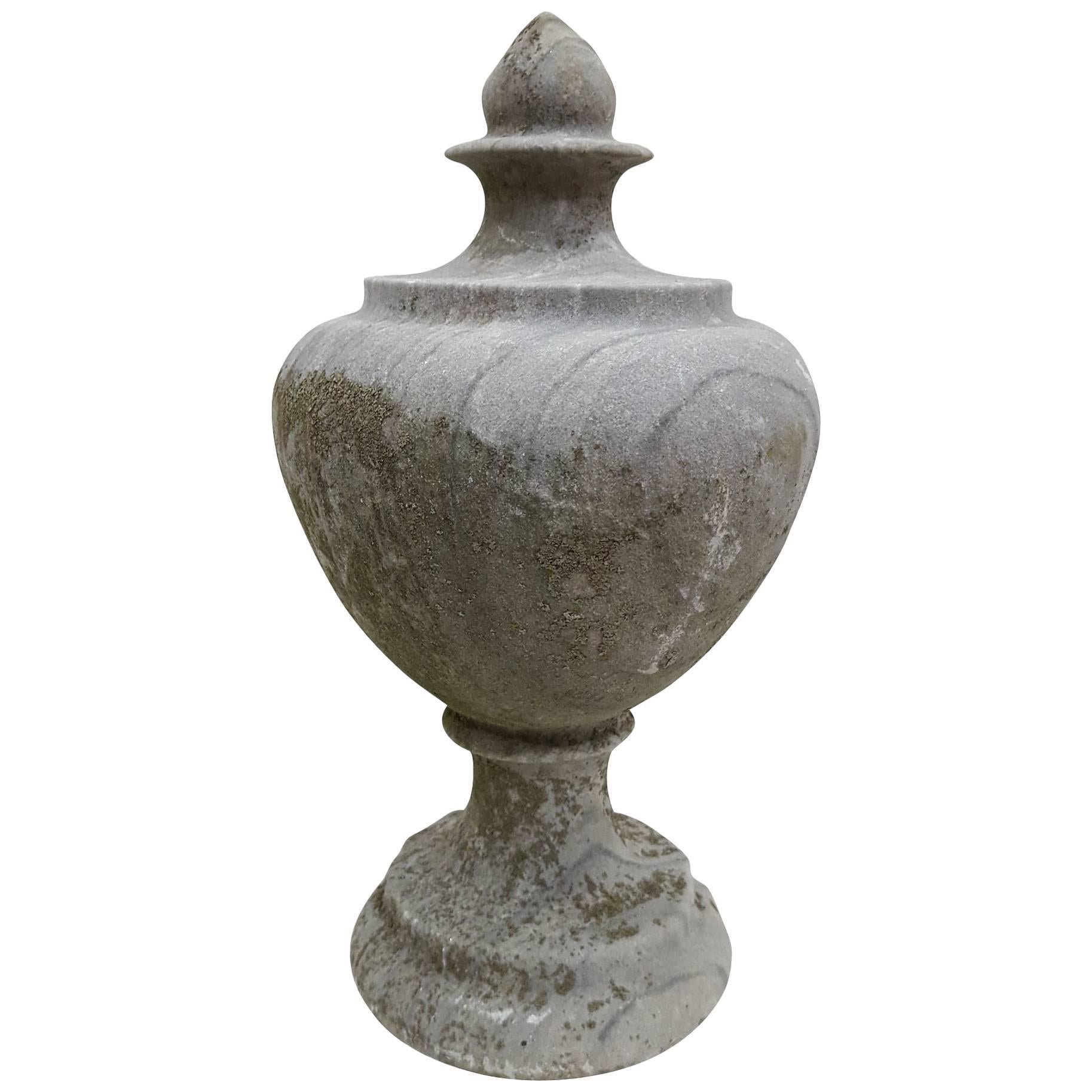 20th Century Antique Stone Pot Finial For Sale