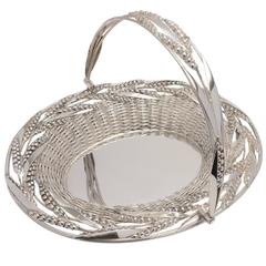 19th Century Victorian Silver Plated Bread Basket, circa 1860