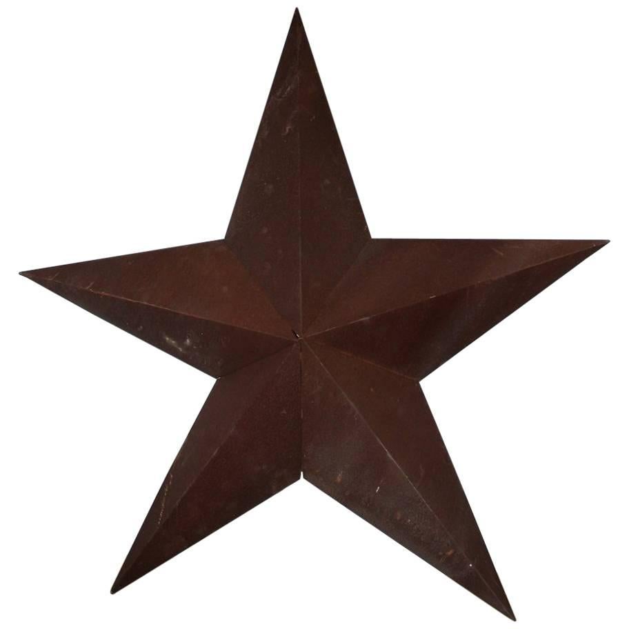 1930s American Folk Art Metal Star Sculpture For Sale