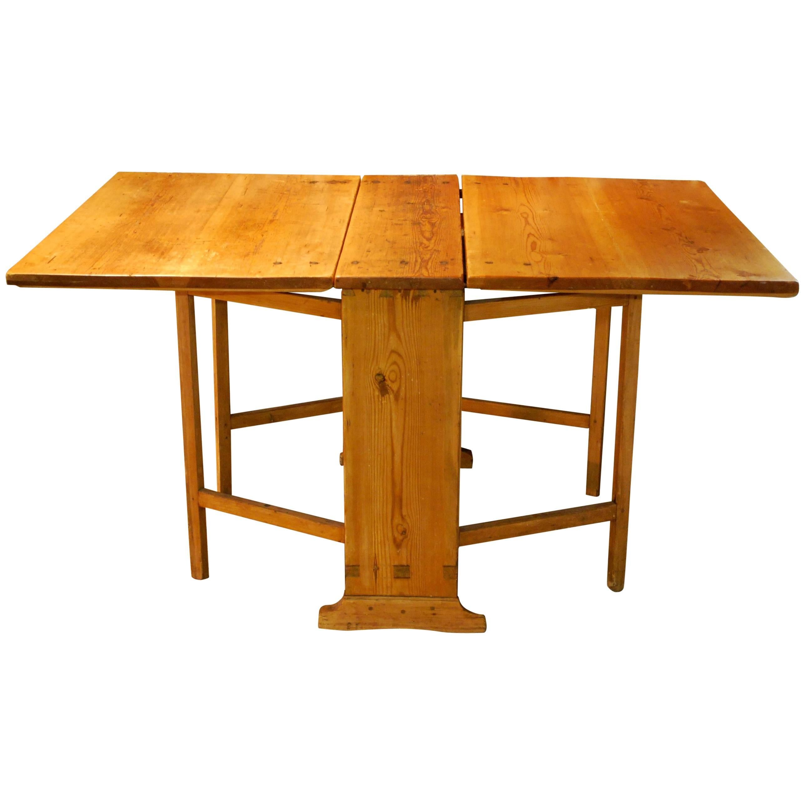Antique Swedish Gate Leg Table, circa 1830 'Four Tables in One' For Sale