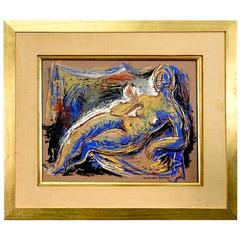 1950s Abstract Nude Painting by Josep Maria Gimenez Botey