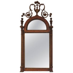 Antique Adam Style Wood and Gilt Mirror
