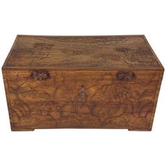 19th Century Chinese Carved Trunk