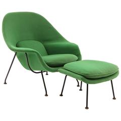 Used Early Production Eero Saarinen Knoll Womb Chair Ottoman