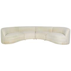 Serpentine Shaped Vladimir Kagan for Cantoni Sofa