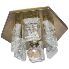 Mitte des Jahrhunderts Doria mundgeblasen Murano Flush Mounts Lampe