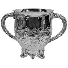 Antique American Sterling Silver Trophy Cup with Grapevine 1