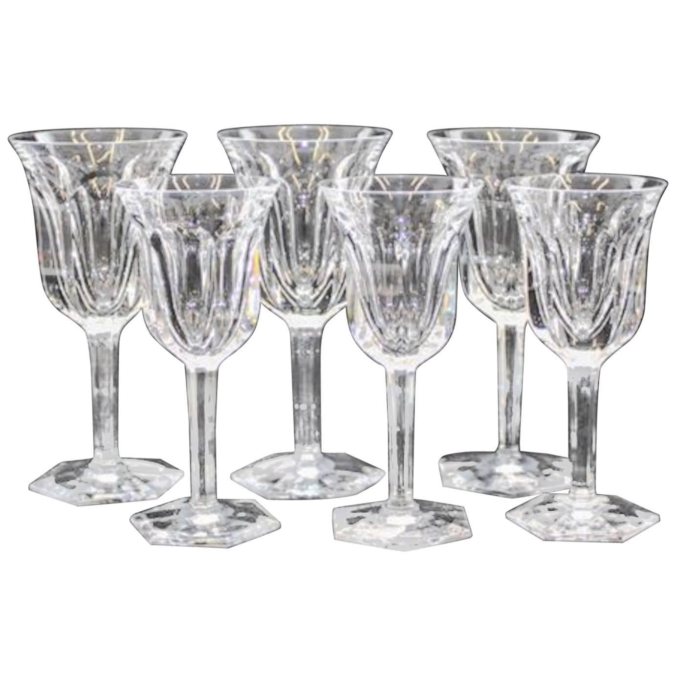 Extensive Collection of Baccarat Cut Crystal Stemware, Red Wines and White Wines