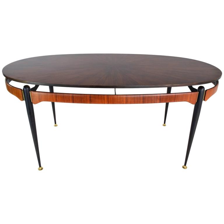 MidCentury Italian Circular Dining Table For Sale at 1stdibs
