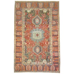 Vintage Persian Serapi Foyer Size Rug