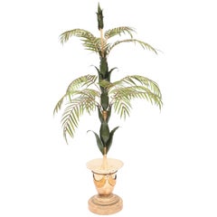 Italian Iron Palm Tree Decoration or Torchiere