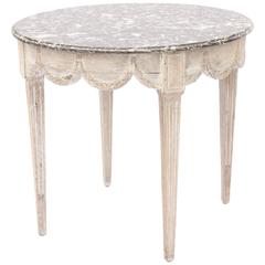 18th Century French Walnut Occasional Table with Marble Top 6