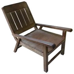 Vintage Andrianna Shamaris Teak Wood Lazy Chair