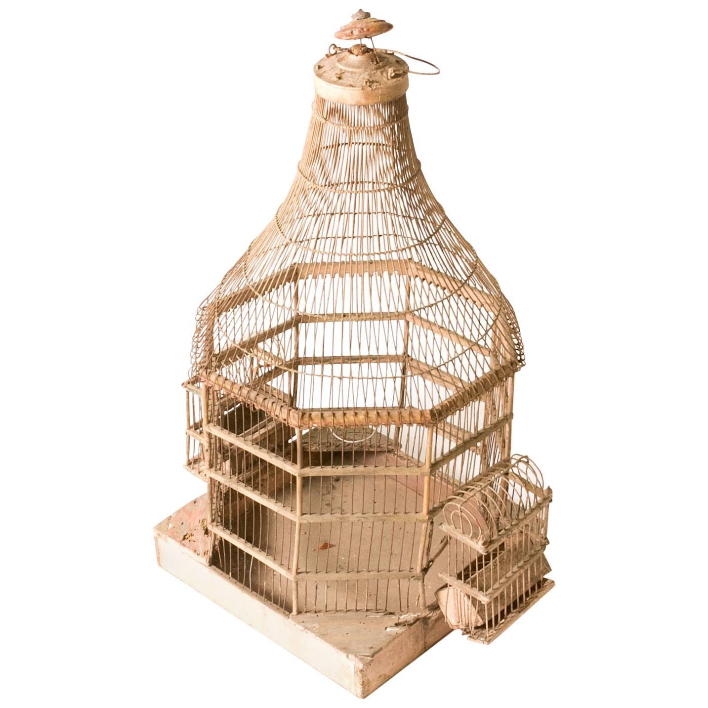 Cage à oiseaux italienne du 19ème siècle en vente