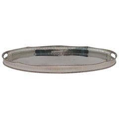 English Silver Oval Serving Tray