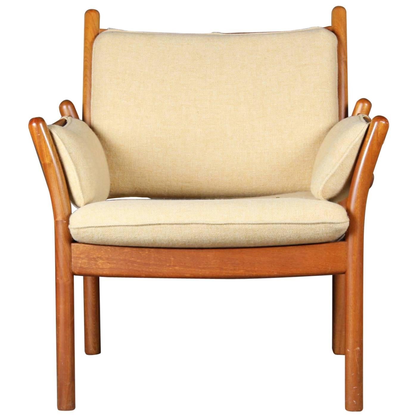 Illum Wikkelso Mahogany Lounge Chair "Genius" 1960s