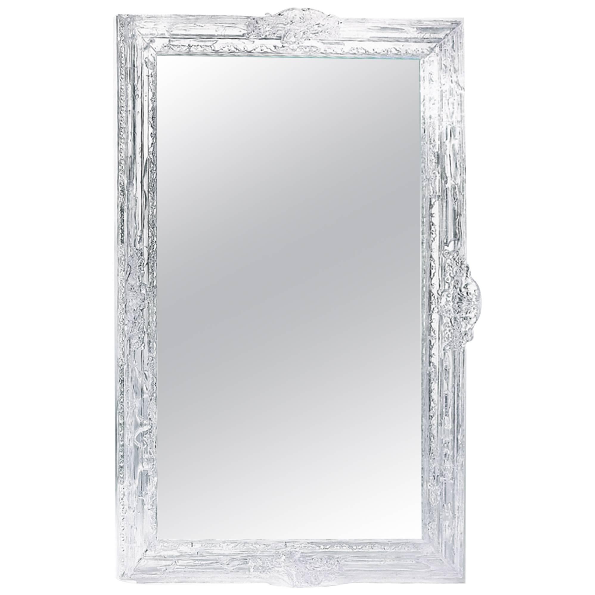 Baroque Clear Plastic Mirror with Baroque Frame with Actual Mirror