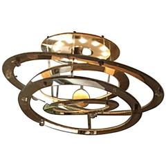 Planetarium Pendant Chandelier Sculpture Art Piece Silvered Glass Rock Crystal 3
