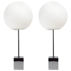 Paire de lampes de table à boules Lollipop de Robert Sonneman