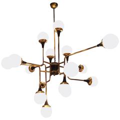 Stilnovo Ceiling Lamp, Italy, 1950s 1
