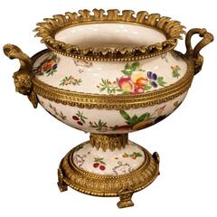 20th Century Vase in Ceramic with Gilt Bronze Decorations 12