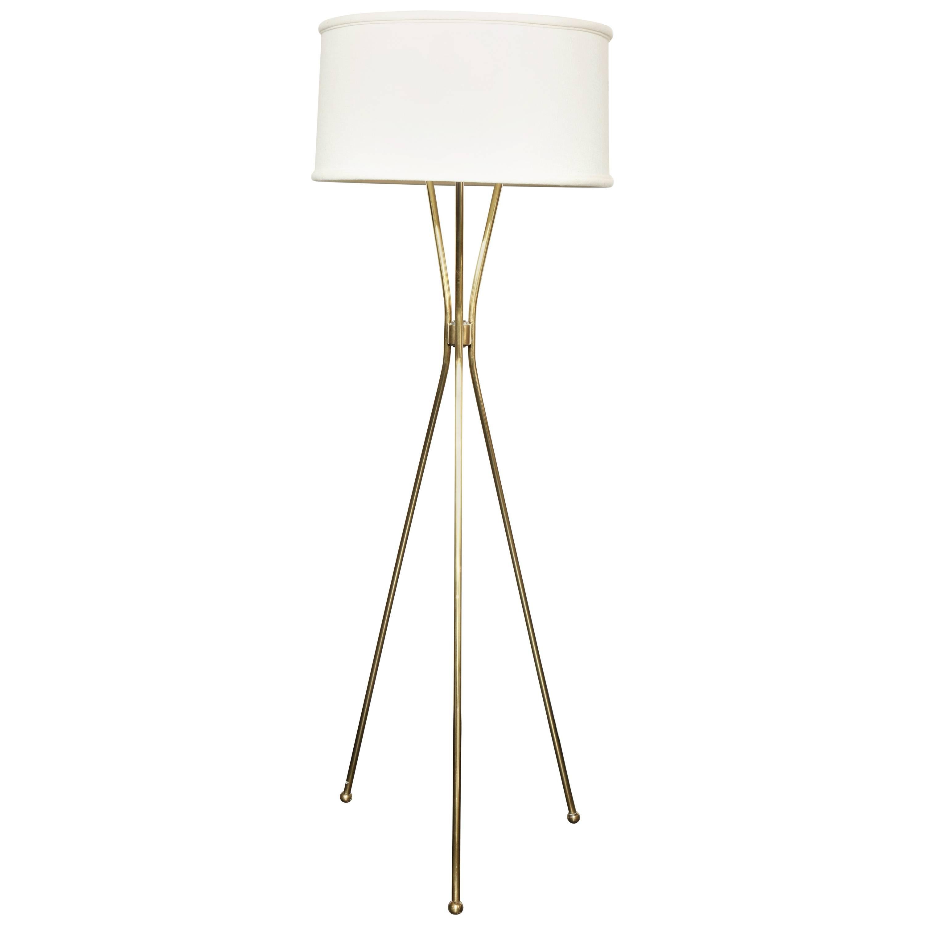 MidCentury Tripod Floor Lamp For Sale at 1stDibs