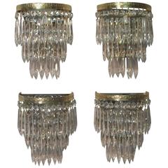 Antique Set of Four Art Deco Wall Lights