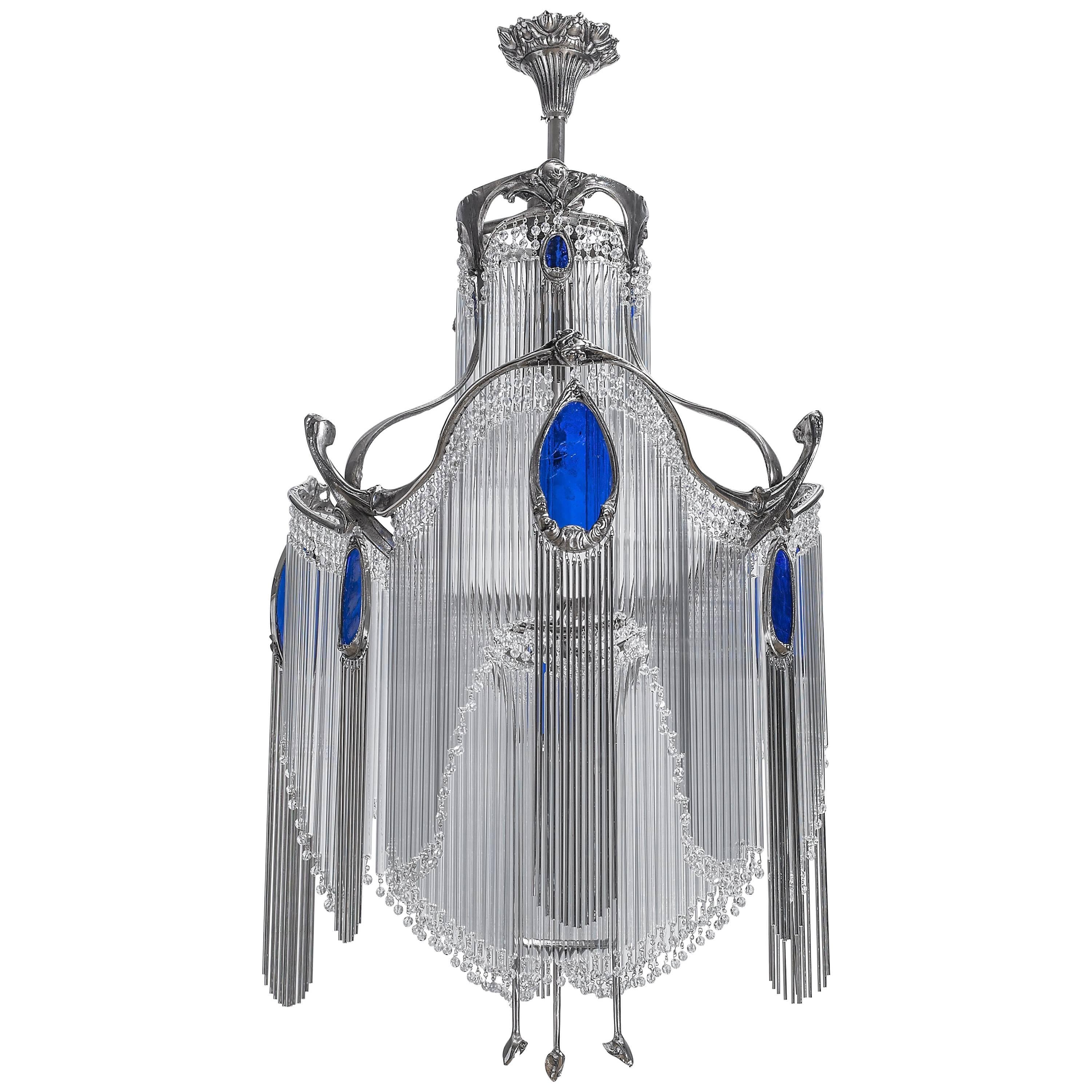 Art Nouveau Chandelier in the Style of Hector Guimard